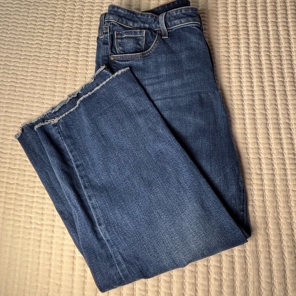 Chico’s High Rise Straight Leg Jeans Women’s Size 18R (3.5R) Raw Hem Blue Denim - Picture 5 of 6